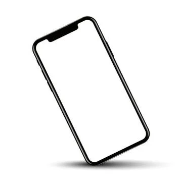 Smartphone rotated position with blank screen, vector illustration Stock Illustration