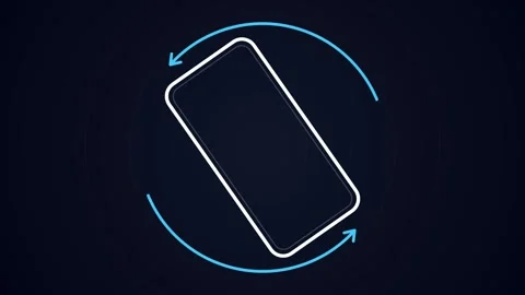 Smartphone Rotation with Responsive Display Showing Dynamic Blue Sound Wave.. Vídeos de archivo 347276779