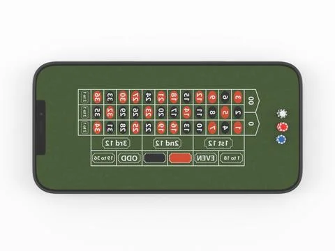 Smartphone with roulette table Illustrazione stock