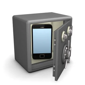 Smartphone safe Stock-Illustration