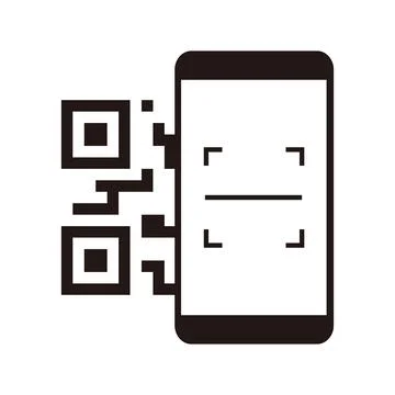 Smartphone scan the QR code Stock Illustration