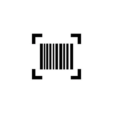 Smartphone Scanning Barcode Flat Vector Icon Stock Illustration