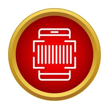 Smartphone scanning barcode with mobile application icon Illustrazione stock