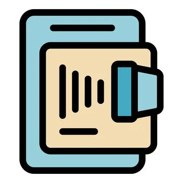 Smartphone scanning barcode with nfc technology for mobile payment Stock Illustration