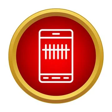 Smartphone scanning digital barcode for mobile app technology 스톡 일러스트