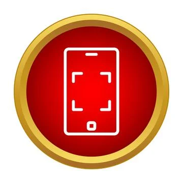 Smartphone scanning focus interface modern technology icon イラスト素材