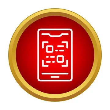 Smartphone scanning qr code for digital payment technology 库存插图