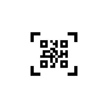 Smartphone Scanning QR Code Flat Vector Icon Stock-Illustration