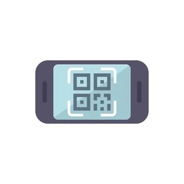 Smartphone scanning qr code for mobile payment Ilustración de archivo