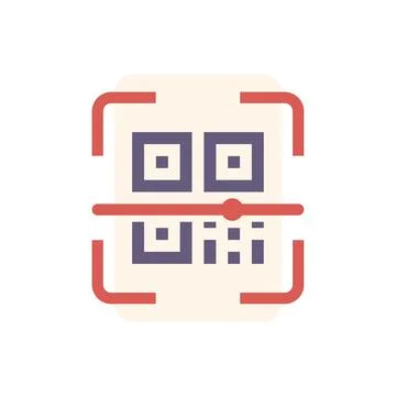 Smartphone scanning qr code for online payment 스톡 일러스트