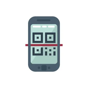 Smartphone scanning qr code for online payment Stock Illustration