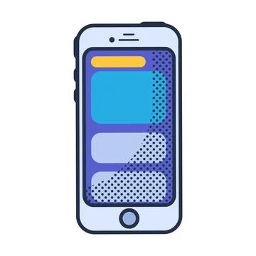 Smartphone With School Library Website Open Icon Stock Illustration
