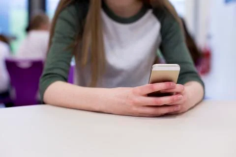 Smartphone at School Fotos Stock