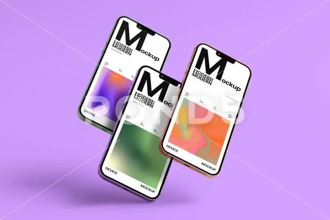 Smartphone Screen App Mockup Modello PSD