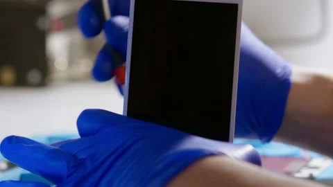 Smartphone screen assembly and disassembly, household appliances repair. Stock Footage 166919474