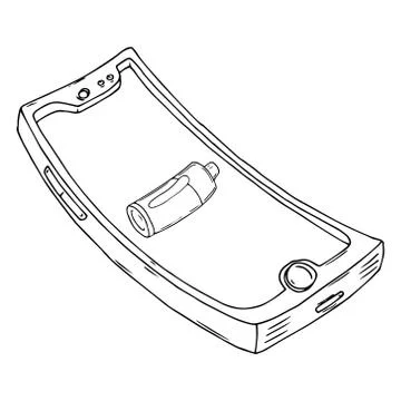 Smartphone screen with battery icon. Vector illustration smartphone, telephon Stock Illustration