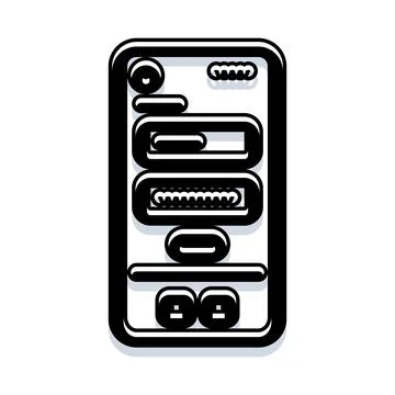 Smartphone screen displaying chat messenger interface design Stock Illustration