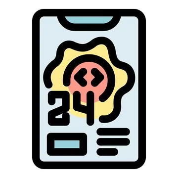 Smartphone screen displaying malware alert with skull and crossbones symbol イラスト素材