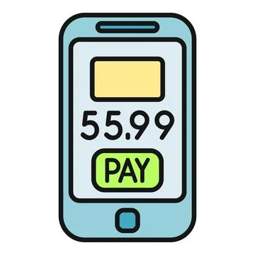 Smartphone screen displaying online payment transaction Stock Illustration