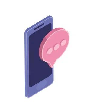 Smartphone screen with email notifications Stock Illustration