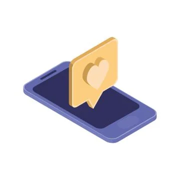 Smartphone screen with email notifications Stock Illustration