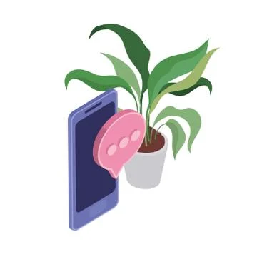 Smartphone screen with email notifications Stock Illustration