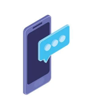 Smartphone screen with email notifications Stock Illustration