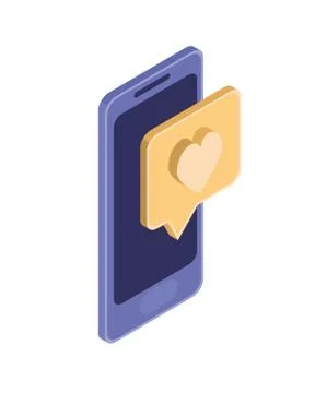 Smartphone screen with email notifications Stock Illustration