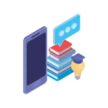 Smartphone screen with email notifications Stock Illustration