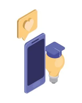 Smartphone screen with email notifications Stock Illustration