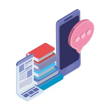 Smartphone screen with email notifications Stock Illustration