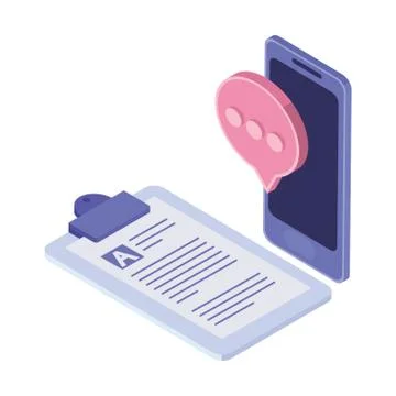 Smartphone screen with email notifications Stock Illustration