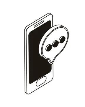 Smartphone screen with email notifications Stock Illustration