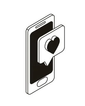 Smartphone screen with email notifications Stock Illustration