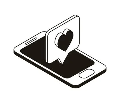 Smartphone screen with email notifications Stock Illustration