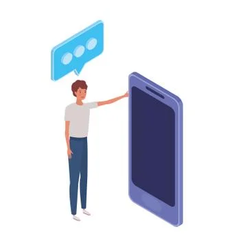 Smartphone screen with email notifications Stock Illustration