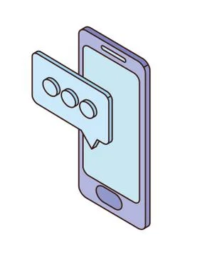 Smartphone screen with email notifications Stock Illustration