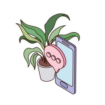 Smartphone screen with email notifications Illustrazione stock