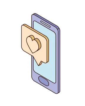 Smartphone screen with email notifications Stock Illustration