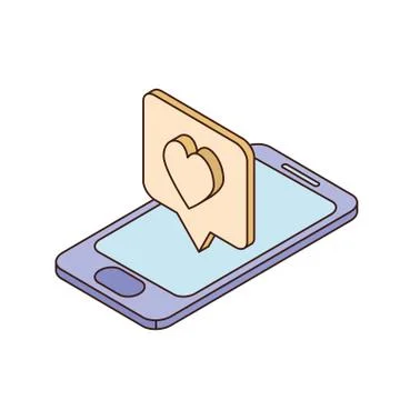 Smartphone screen with email notifications Stock Illustration