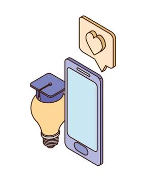 Smartphone screen with email notifications Stock Illustration