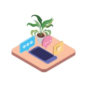 Smartphone screen with email notifications Stock Illustration