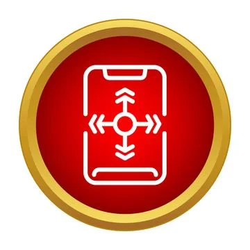 Smartphone screen expanding icon showing mobile resizing Stock Illustration