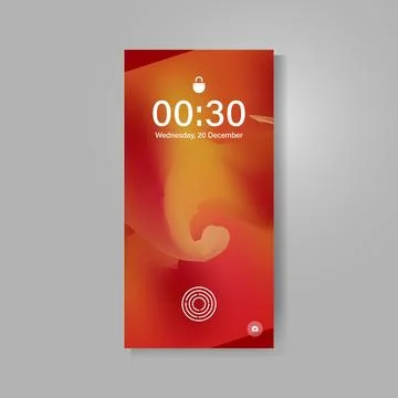 Smartphone screen with gradient grainy abstract wallpaper design Stock Illustration
