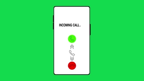 Smartphone screen incoming call swipe screen animation. With accept and decline 스톡 동영상 320177215
