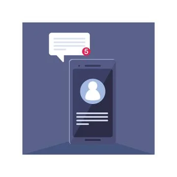 Smartphone screen with mobile applications Stock Illustration