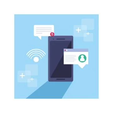 Smartphone screen with mobile applications Illustrazione stock