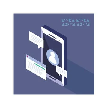Smartphone screen with mobile applications イラスト素材