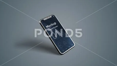 Smartphone Screen Mockup Floating Mobile UI Display Template Modèle PSD