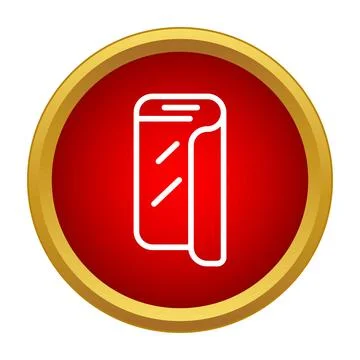 Smartphone screen protector film application icon Stock Illustration